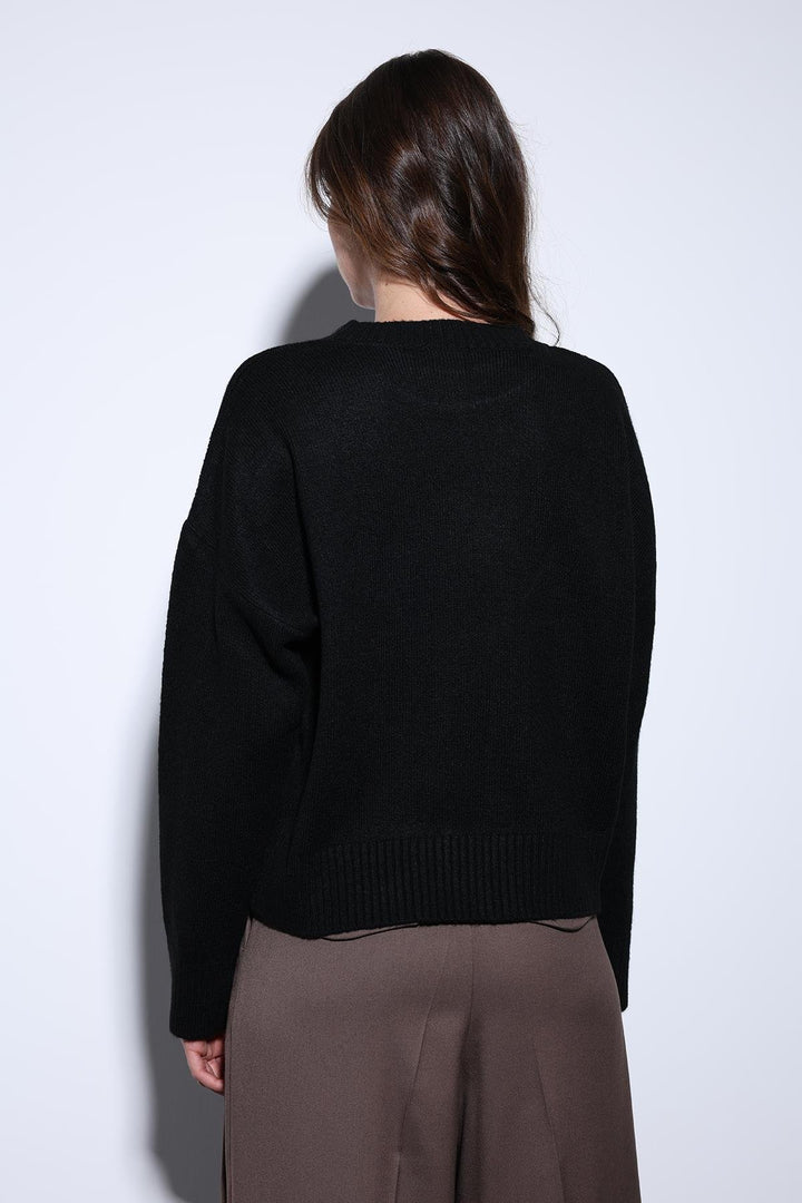 ANT Antioch Black Wool Blend Women's Sweater - Bünde