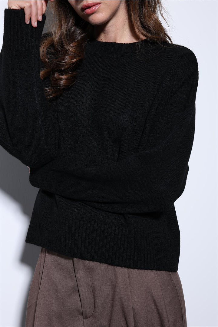 ANT Antioch Black Wool Blend Women's Sweater - Bünde