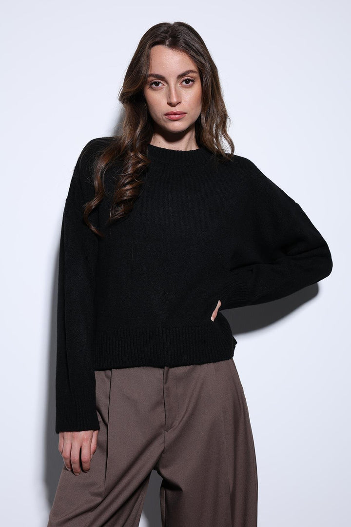 ANT Antioch Black Wool Blend Women's Sweater - Bünde