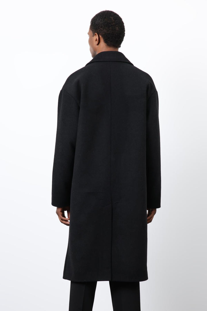 ANT Antioch Black Wool Blend Oversized Men's Coat - Sahuayo de Morelos