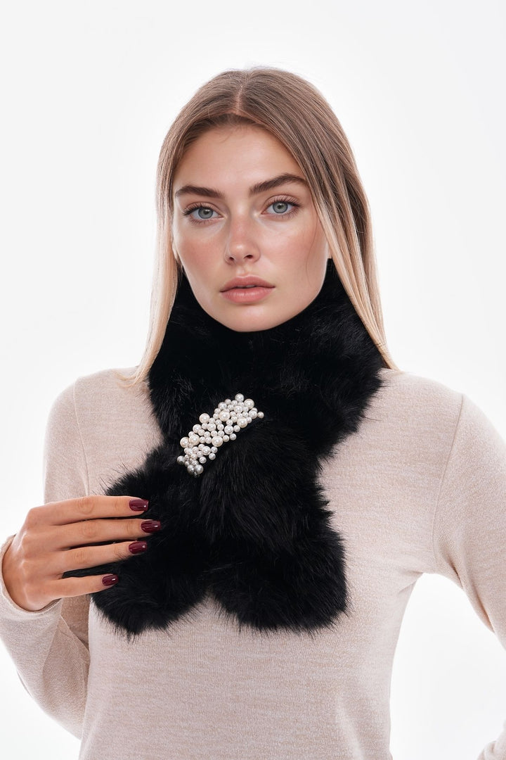 Black2 Inner Passing Plush Scarf Neck Warmer BCNSV-25WT1018 - Riviera Beach