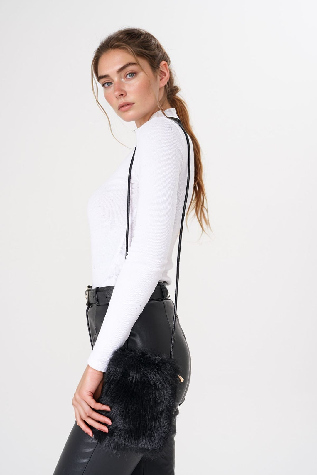 Black Mini Plush Bag BCNSV-25WT1001 - Bilhorod-Dnistrovskyi