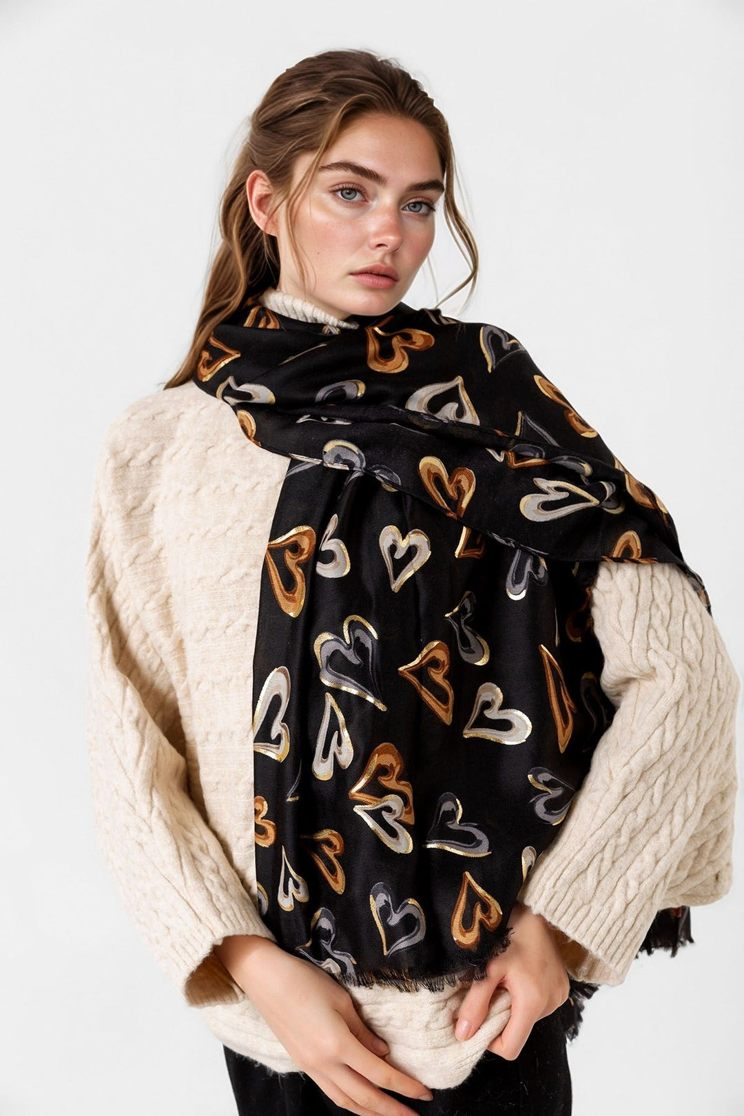 Black5 Patterned Colorful Scarf BCNSV-25WT1022 - Lisburn