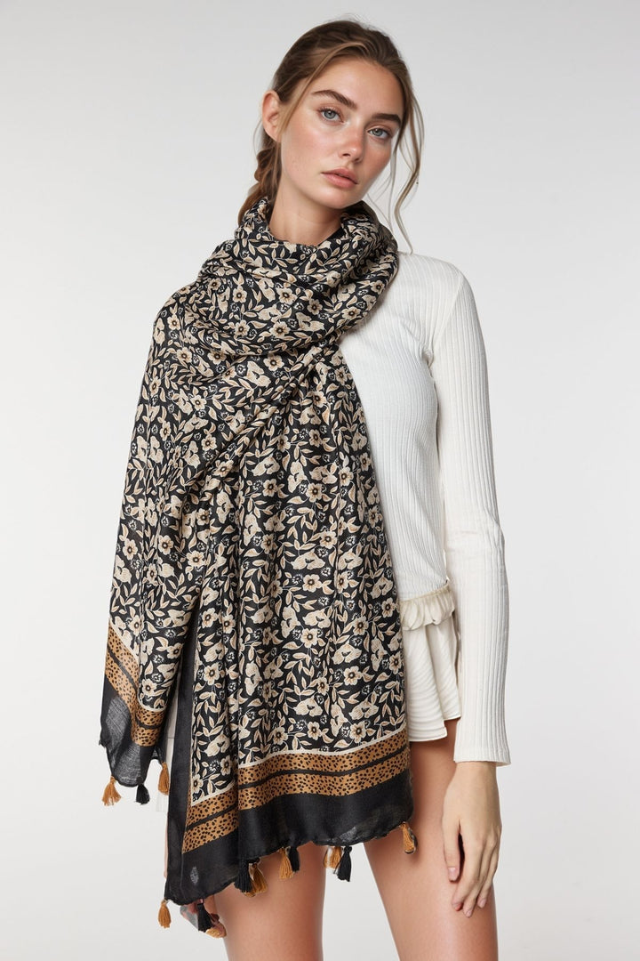 Black7 Patterned Colorful Scarf BCNSV-25WT1022 - Spruce Grove