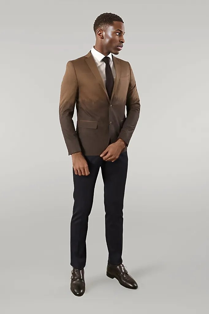 WSS Slim Fit Cotton Brown Blazer  - Singen