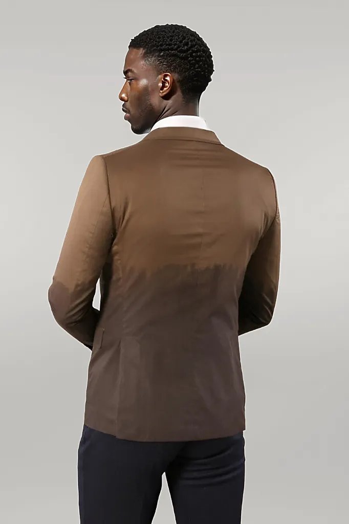 WSS Slim Fit Cotton Brown Blazer  - Singen