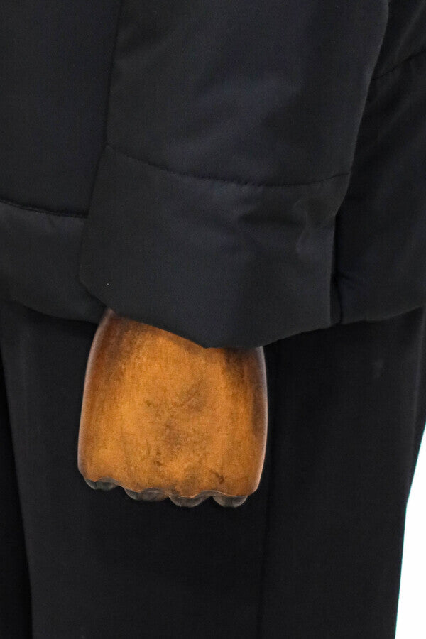 WSS Slim Fit Hooded Black Men Coat  - Lowell