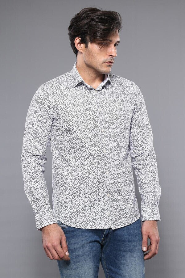 WSS Slim Fit Patterned Shirt  - Lincoln