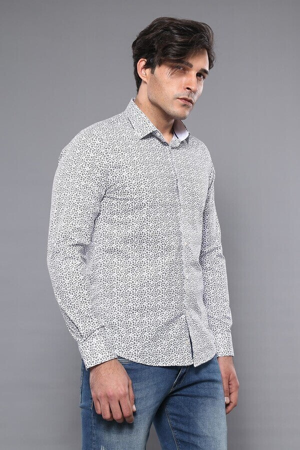 WSS Slim Fit Patterned Shirt  - Lincoln