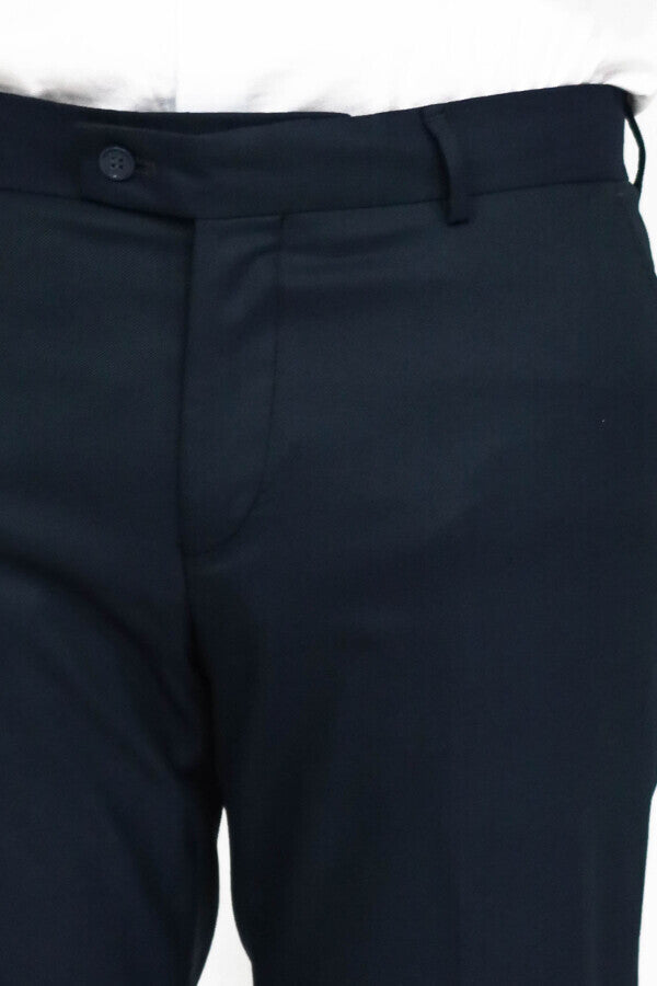 WSS Slim Fit Textured Oil Green Men Trousers  - Airdrie