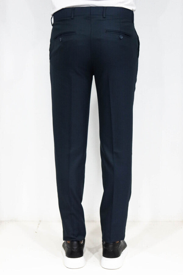 WSS Slim Fit Textured Oil Green Men Trousers  - Airdrie