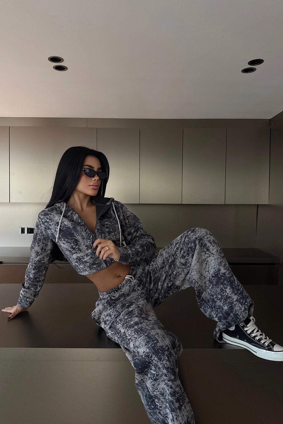 EYY Women Smoke Joelle Patterned Tracksuit - Sunrise Manor