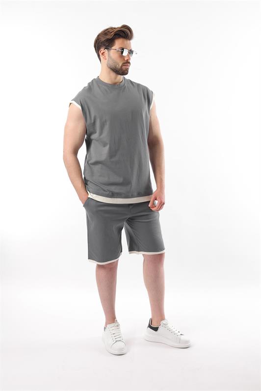MDX Smoke Zero Sleeve Men's Shorts T-shirt Set E7308 - Chiclana de la Frontera