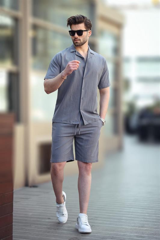 MDX Smoke Men's Shirt Shorts Suit 5956 - Melchor Ocampo