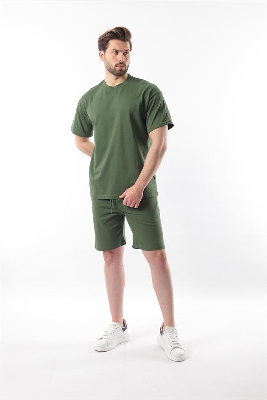 MDX Haki Overfit Printed Men's Shorts T-shirt Set E7302 - Antwerp