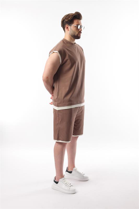 MDX Mink Zero Sleeve Men's Shorts T-shirt Set E7308 - Medgidia