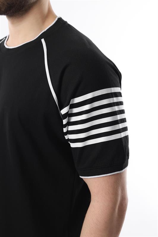 MDX Black Printed Raglan Sleeve Men's Shorts T-shirt Set E7306 - Gelsenkirchen