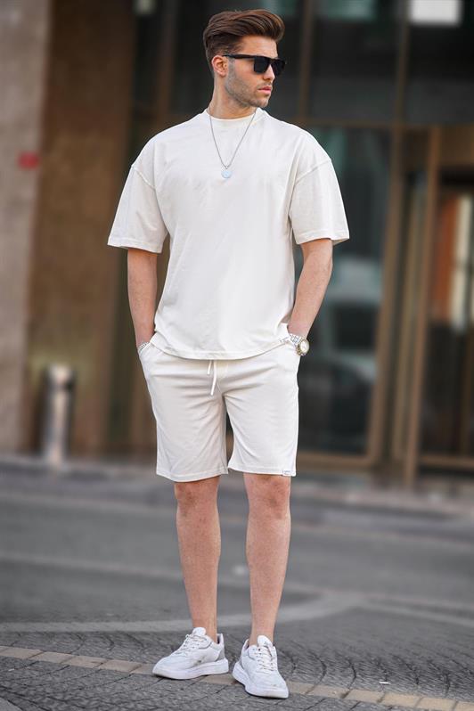 MDX Ecru Basic Men's Shorts Suit 6377 - Salinas Victoria