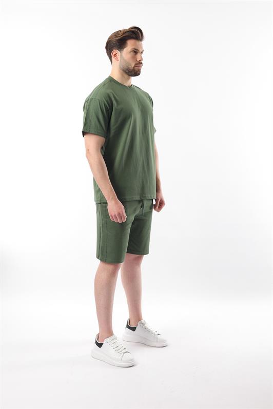 MDX Haki Overfit Printed Men's Shorts T-shirt Set E7302 - Antwerp