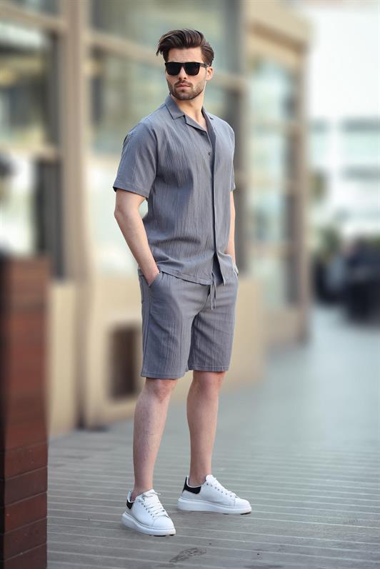 MDX Smoke Men's Shirt Shorts Suit 5956 - Melchor Ocampo