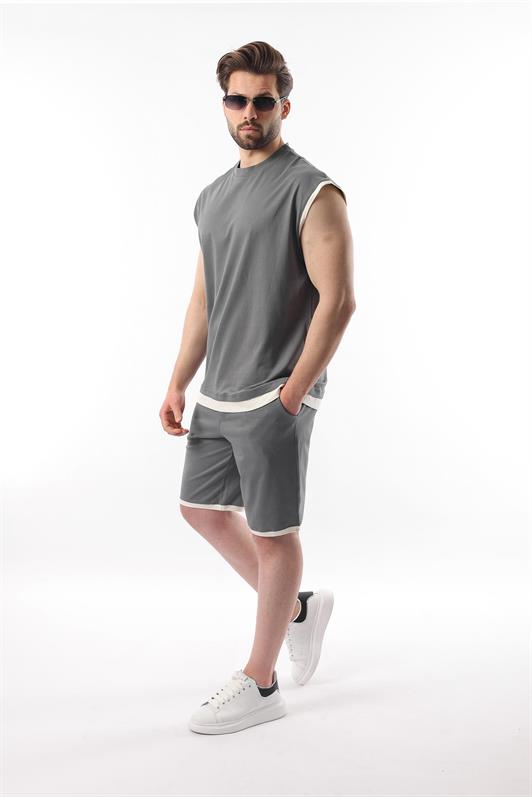 MDX Smoke Zero Sleeve Men's Shorts T-shirt Set E7308 - Chiclana de la Frontera