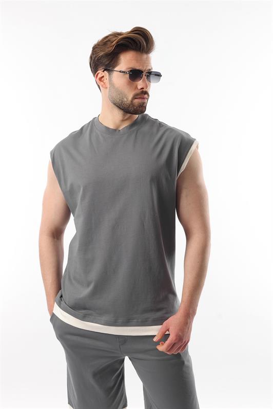 MDX Smoke Zero Sleeve Men's Shorts T-shirt Set E7308 - Chiclana de la Frontera