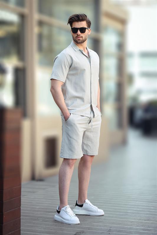 MDX Mint Green Men's Shirt Shorts Set 5956 - Taylorsville