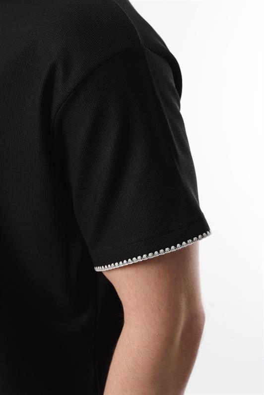 MDX Black Embroidered Men's Shorts T-shirt Set E7305 - Haltom City