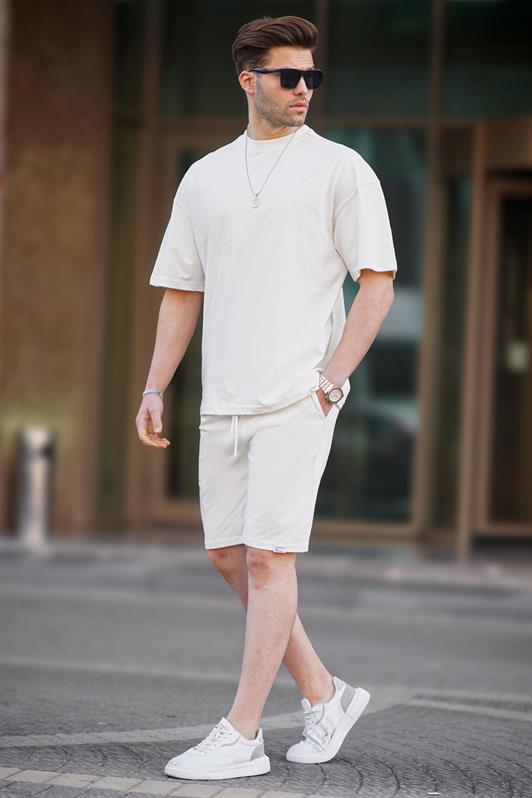 MDX Ecru Basic Men's Shorts Suit 6377 - Salinas Victoria