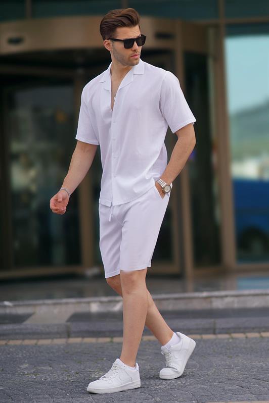 MDX White Men's Shirt Shorts Set 5956 - Pavlohrad