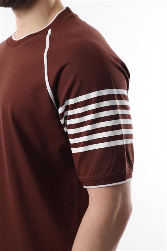 MDX Men's Short T-shirt Set with Painful Coffee Printed Raglan Sleeve E7306 - Victoria
