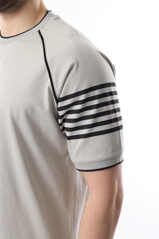MDX Printed Gray Raglan Sleeve Men's Shorts T-shirt Set E7306 - Villaflores