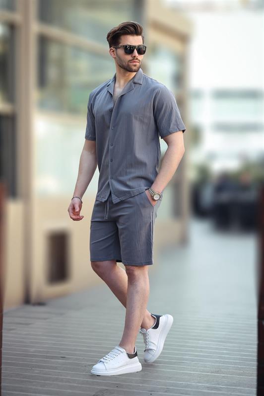 MDX Smoke Men's Shirt Shorts Suit 5956 - Melchor Ocampo