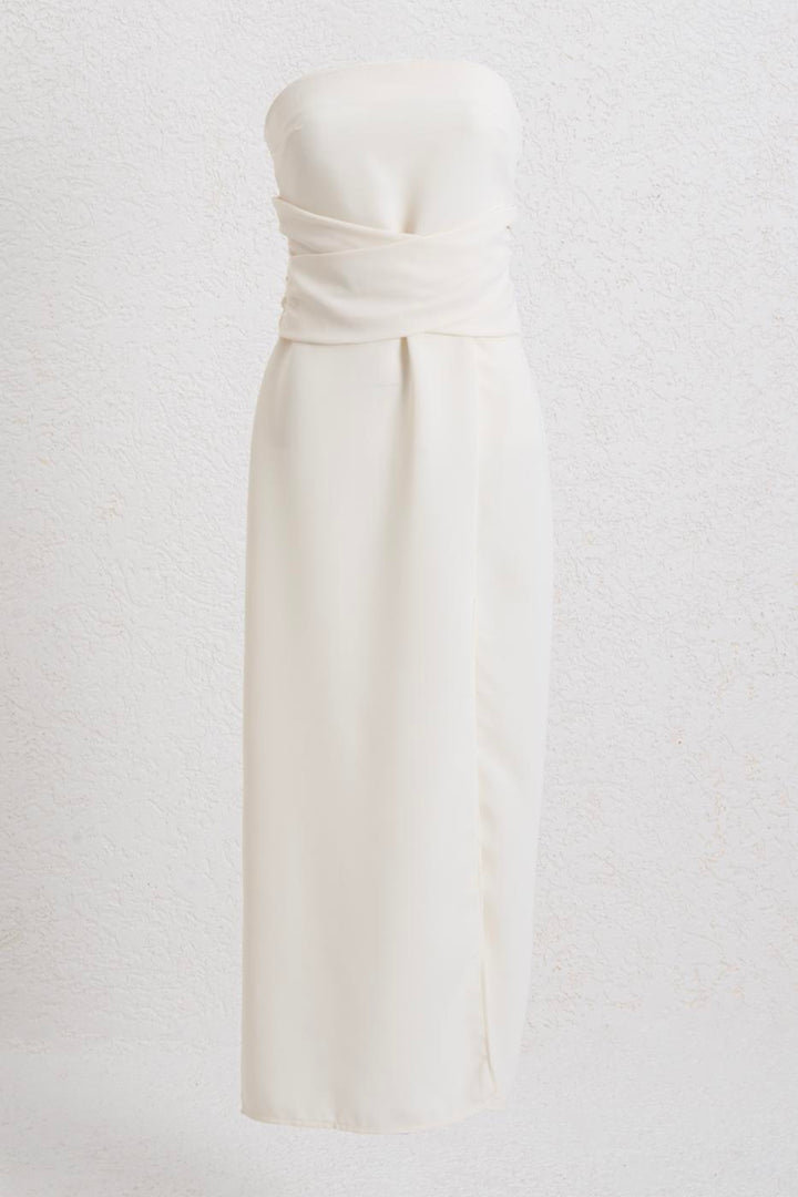 BSL Women Strapless Midi Dress - Pinerolo