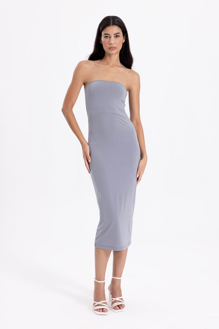 BSL Women Strapless Midi Pencil Dress - Vaslui