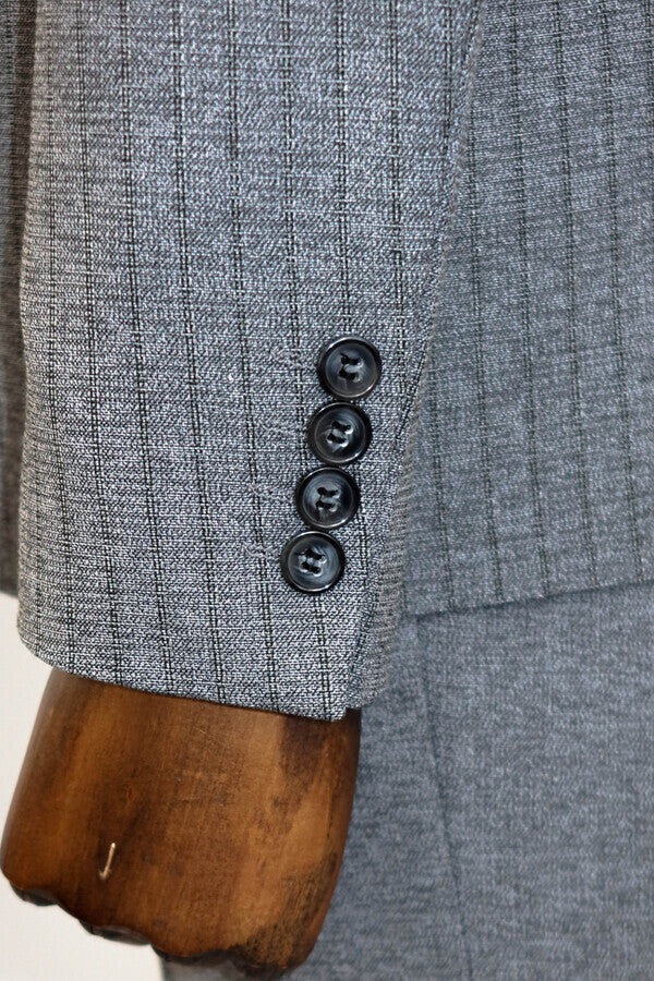 WSS Striped Vested Grey Men's Suit     - Guadalajara