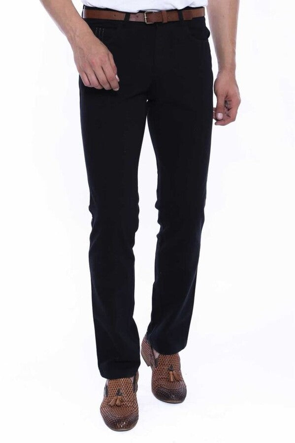 WSS Suede Black Men Jeans  - Singen