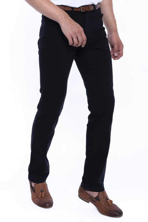 WSS Suede Black Men Jeans  - Singen