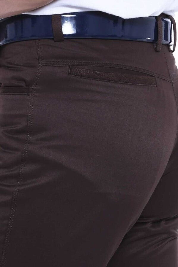 WSS Suede Dark Brown Men Jeans  - Singen