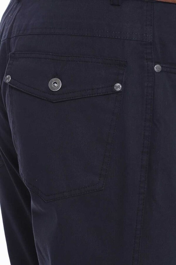 WSS Suede Plain Covered Pocket Black Men Pants  - Lugoj