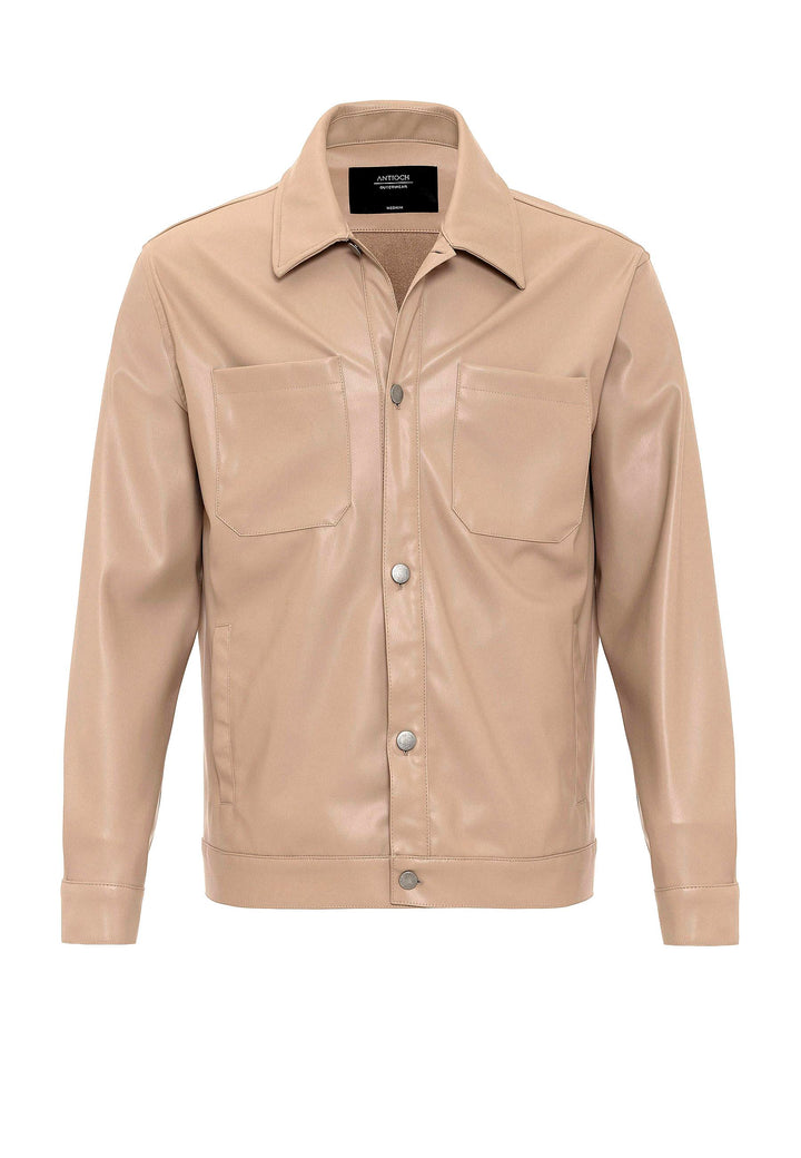 ANT Faux Leather Men's Thin Coat - Rouyn-Noranda