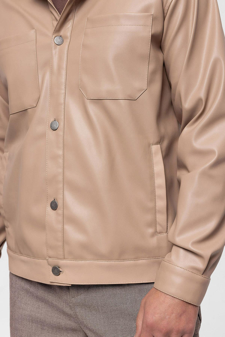 ANT Faux Leather Men's Thin Coat - Rouyn-Noranda