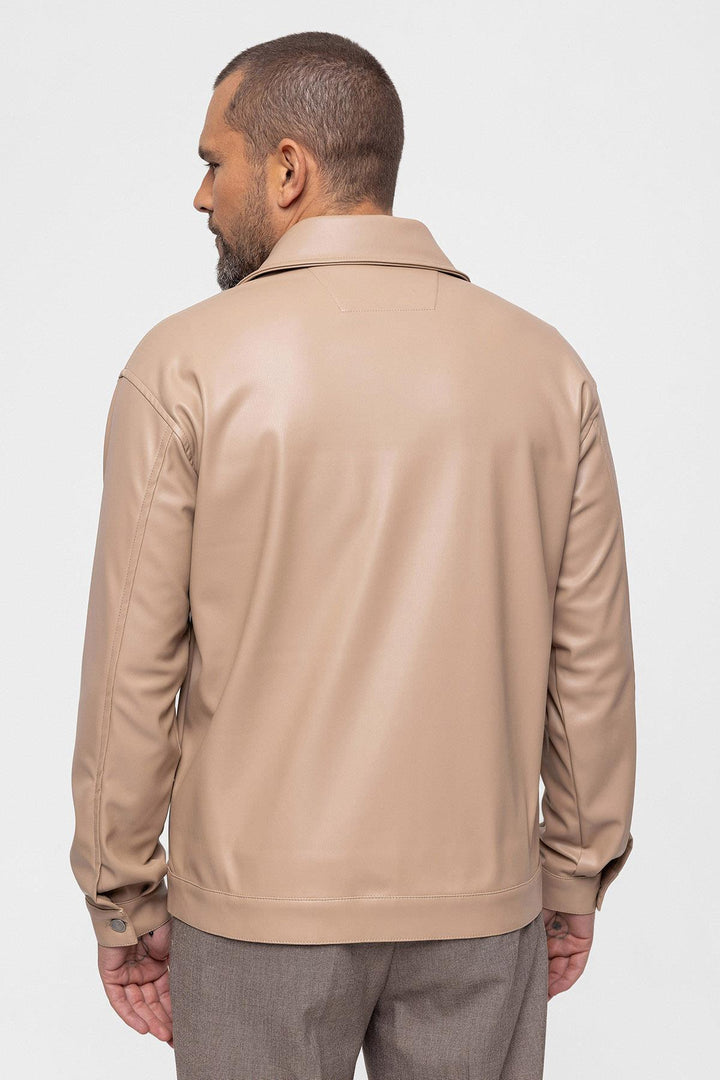 ANT Faux Leather Men's Thin Coat - Rouyn-Noranda