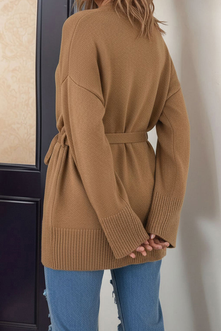 Milk Coffee Belted Long Cardigan BCHPK-251237 - Hornchurch