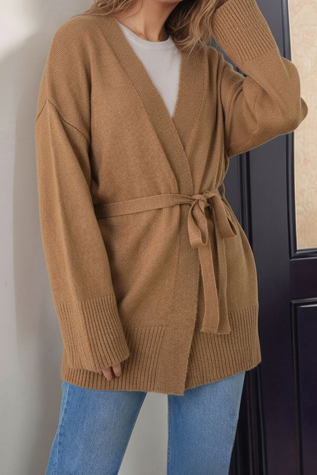 Milk Coffee Belted Long Cardigan BCHPK-251237 - Hornchurch