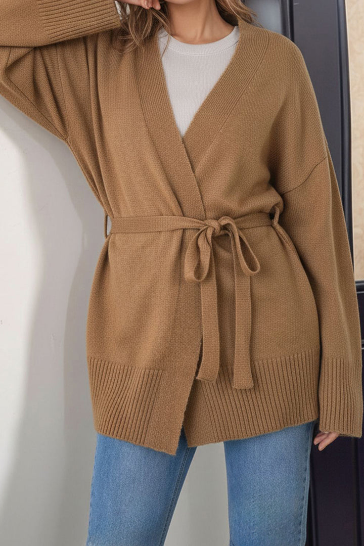 Milk Coffee Belted Long Cardigan BCHPK-251237 - Hornchurch