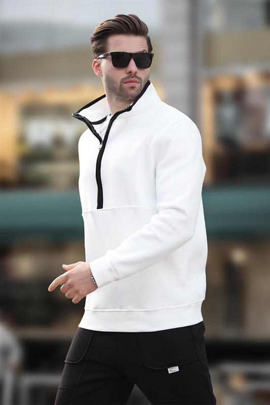 MDX Ecru Turtleneck Half-Zip Sweatshirt 7079 - Eisenach