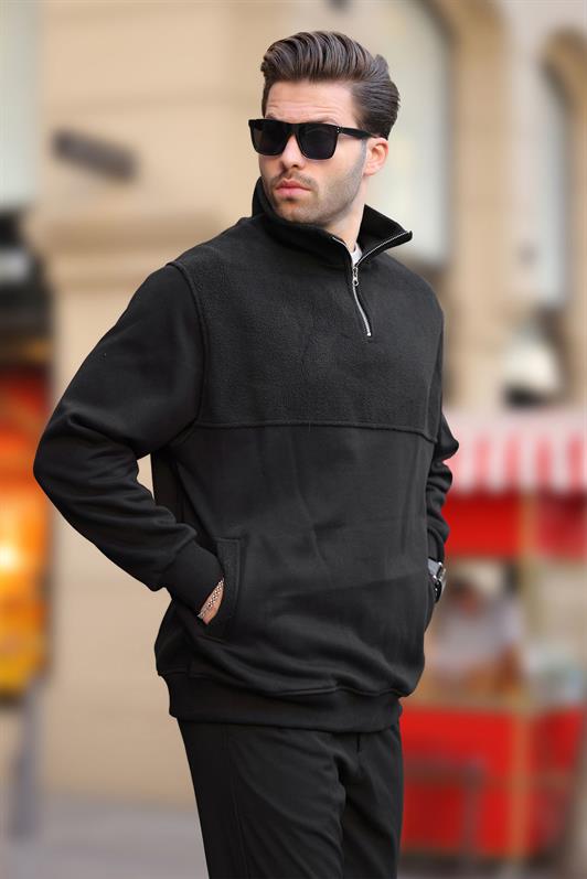 MDX Black Stand Collar Half Zip Polar Sweatshirt 7096 - Texas City