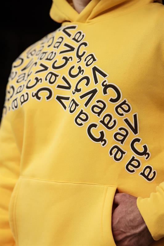 MDX Yellow Printed Hooded Men's Sweatshirt E7160 - Hammond