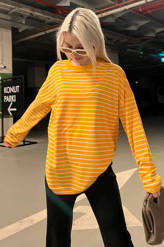 MDX Turuncu Çizgili Sweatshirt MG2572 - Wichita